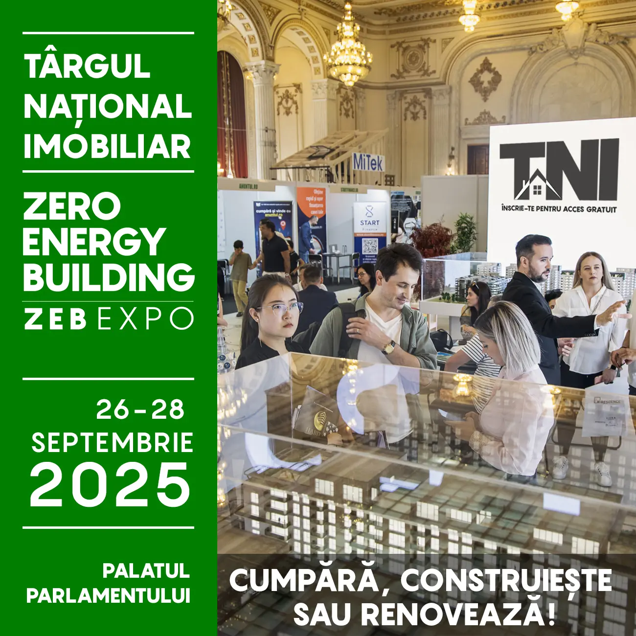 TNI square - Târgul Național Imobiliar (TNI): Peste 2 milioane de euro în reduceri și promoții la cel mai mare eveniment imobiliar al toamnei