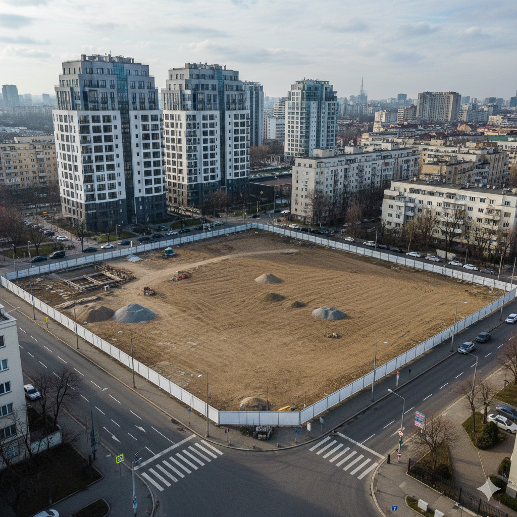 Gemini Generated Image whfw0dwhfw0dwhfw - Crosspoint: Piața terenurilor din București a scăzut cu peste 13% în 2025