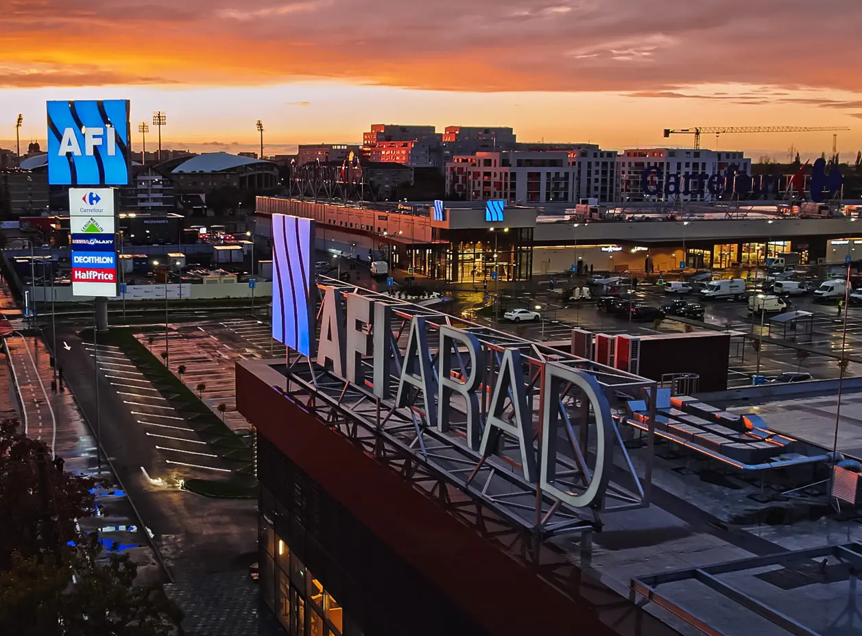 AFI Arad - AFI Arad primește certificarea LEED Gold pentru întreg parcul de retail