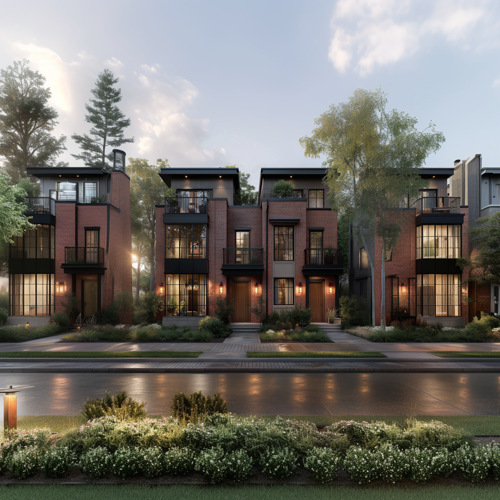 ONE SUA townhome rendering - One United Properties intră pe piața din SUA: prima achiziție în Nashville