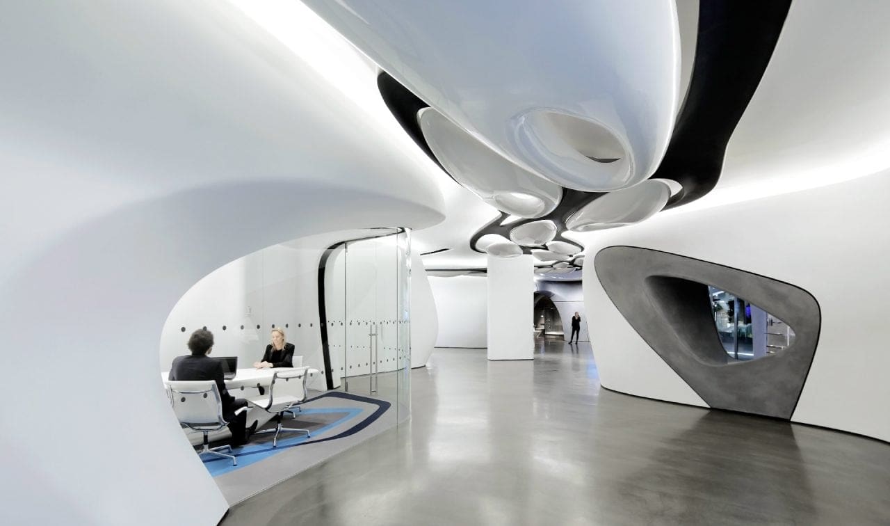 the Roca London Gallery - Zaha Hadid – Expresia geniului in Futurism