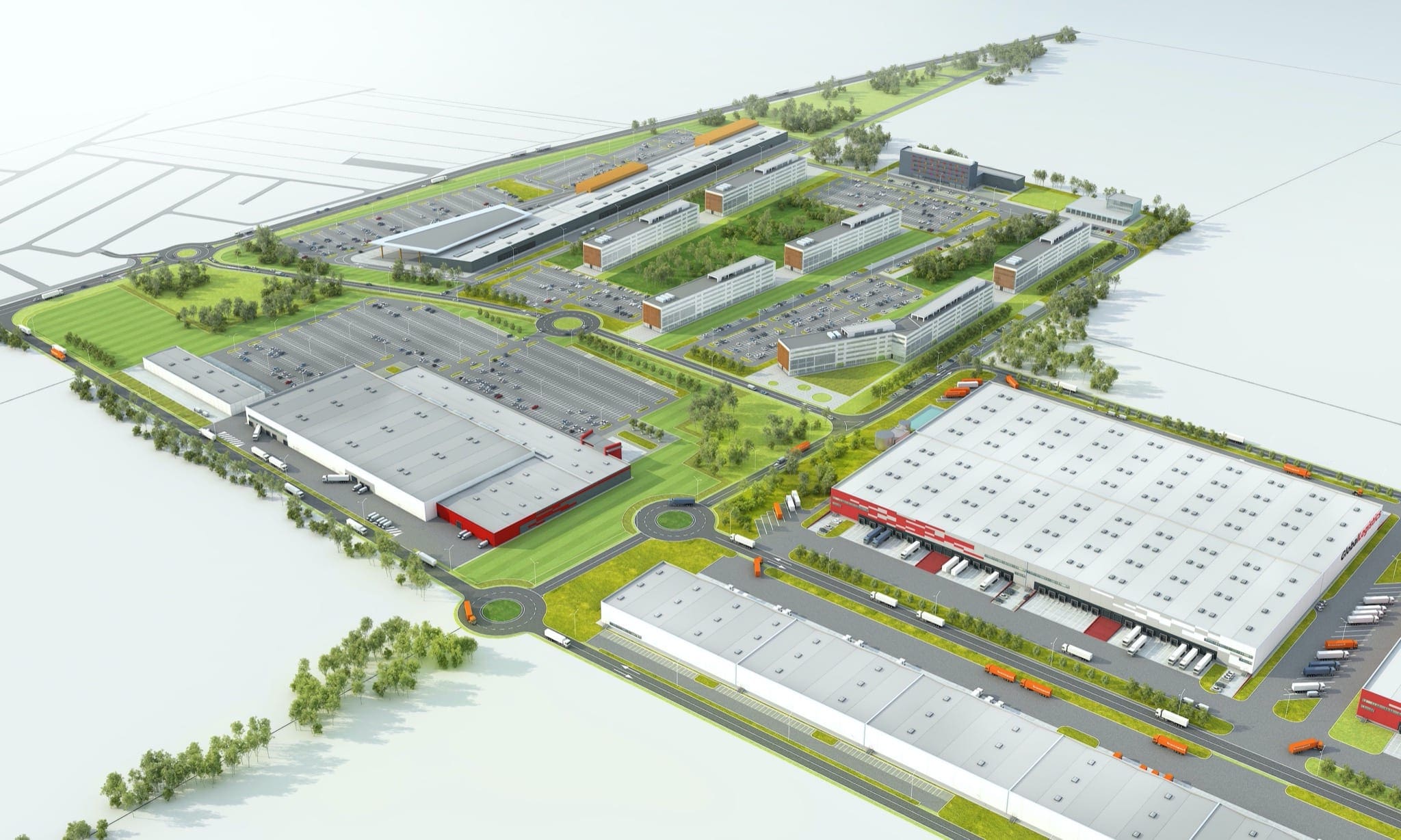 Constanta Business Park 3 copy - Globalworth Industrial, Global Vision dezvoltă 550.000 mp în proiectul mixed-use Constanța Business Park