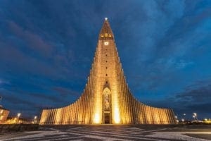 hallgrimskirkja church copy 300x200 - hallgrimskirkja church in central of reykjavik city during twilight in Iceland