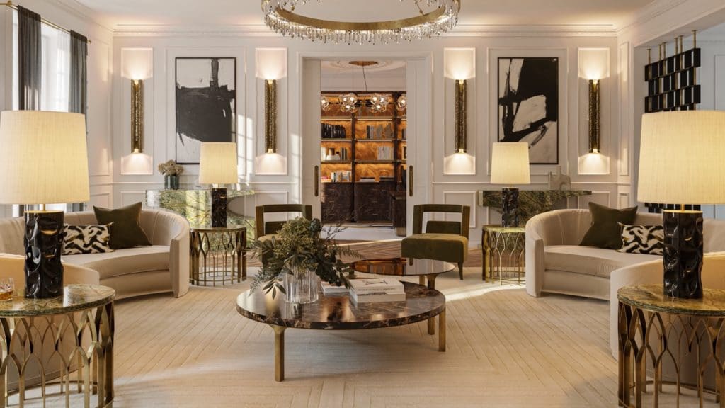 Home Society Paris House Living Room 1 copy 1024x576 - Apartamentul „Etern” din Paris, cu design clasic și contemporan