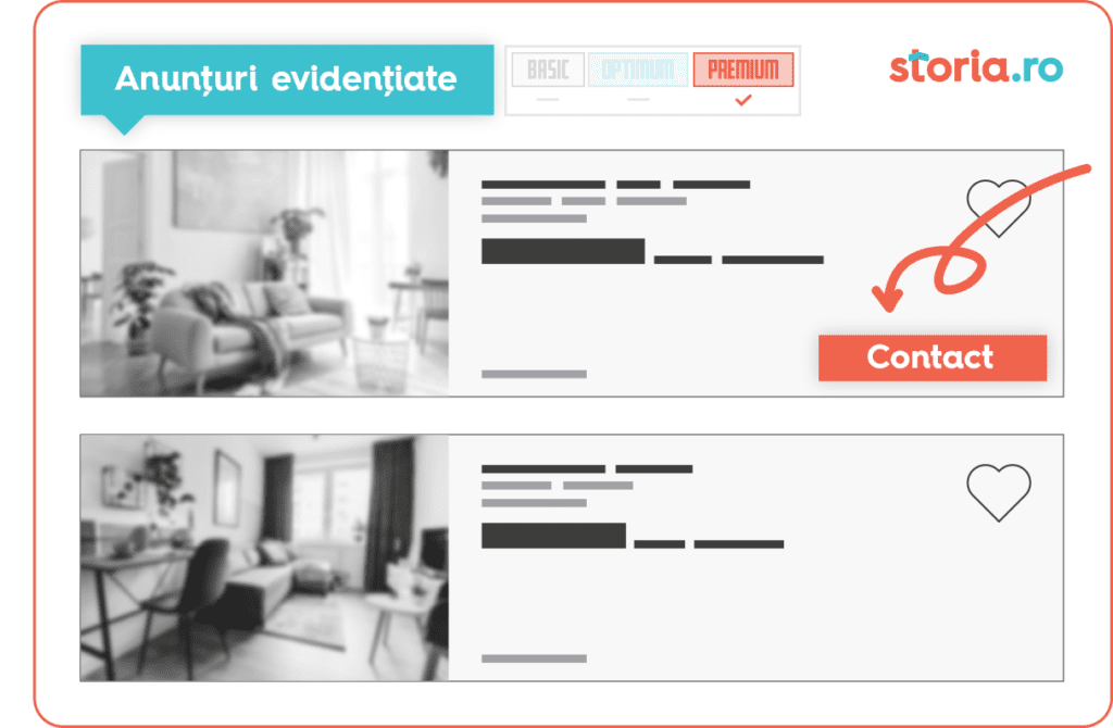 anunturi evidentiate 1024x670 - Noile SMART PACKS Storia.ro, punctul central al generării de lead-uri pentru agenții imobiliari