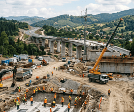 Agenție: Sectorul construcțiilor din România crește cu 6%, dar dependența de lucrări publice devine riscantă