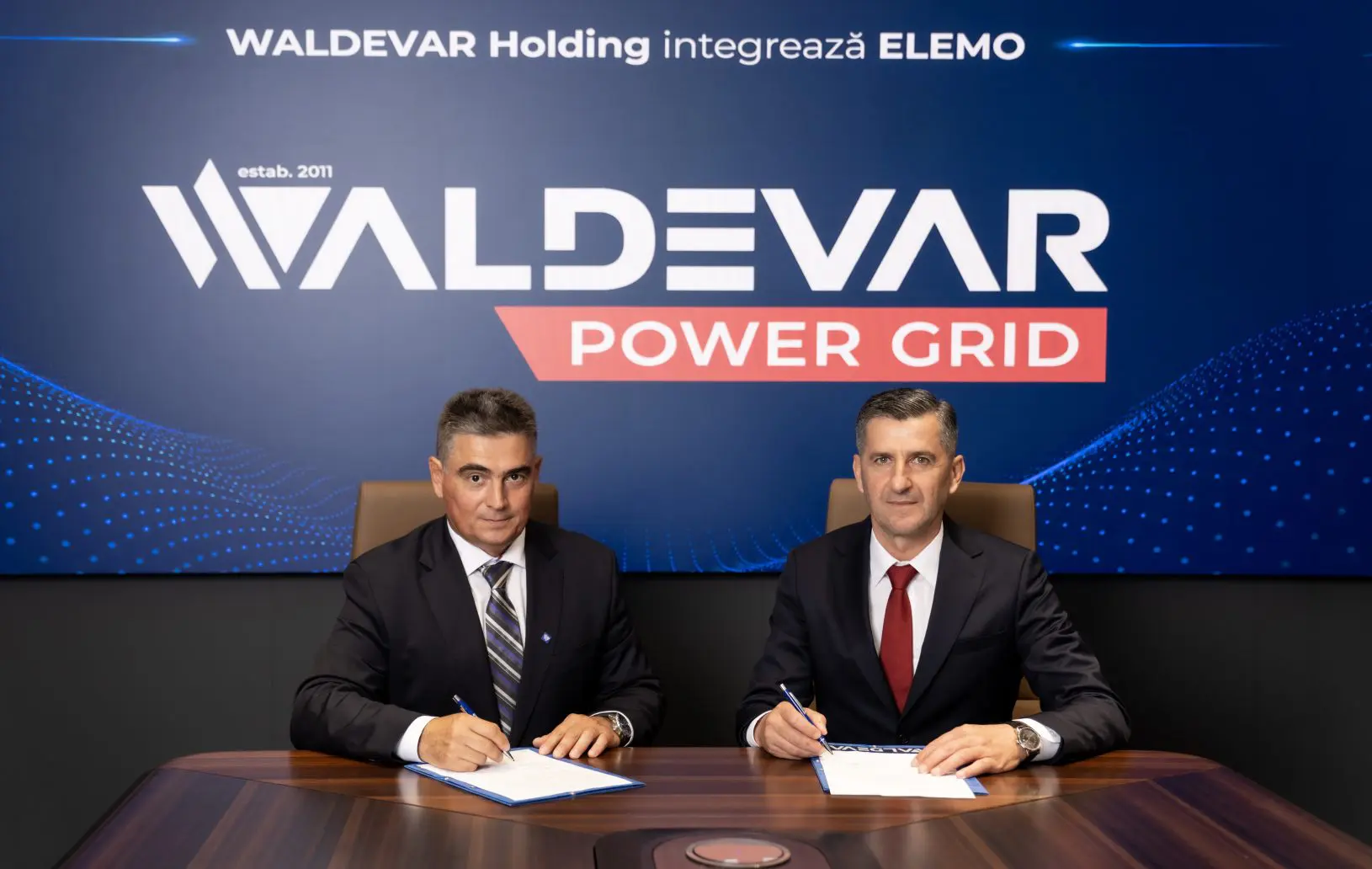 Semnarea documentelor pentru lansarea WALDEVAR Power Grid 1630x1032.jpg - Waldevar Holding se extinde în zona infrastructurii electrice de înaltă tensiune prin achiziția Elemo